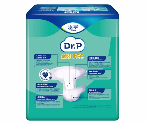 [原箱] Dr.P 金裝PRO透氣棉柔成人紙尿片(日用型) (中碼)