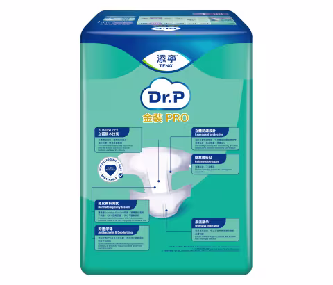 [原箱] Dr.P 金裝PRO透氣棉柔成人紙尿片(夜用型) (大碼)