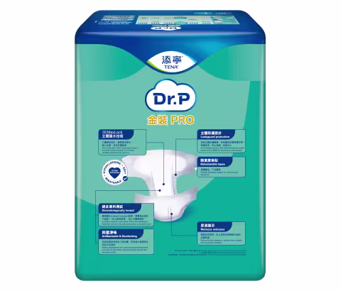 [原箱] Dr.P 金裝PRO透氣棉柔成人紙尿片(日用型) (大碼)