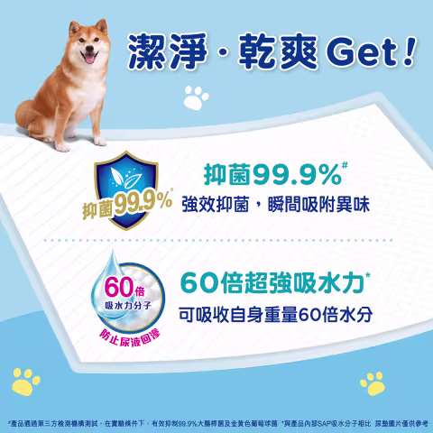 [原箱4包]  寵物抑菌尿墊